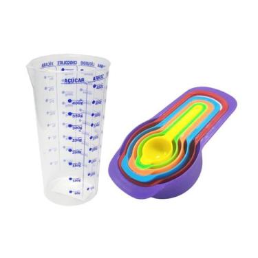 Imagem de Conjunto 6 Colheres Medidoras com Copo Graduado 500ML - Wari