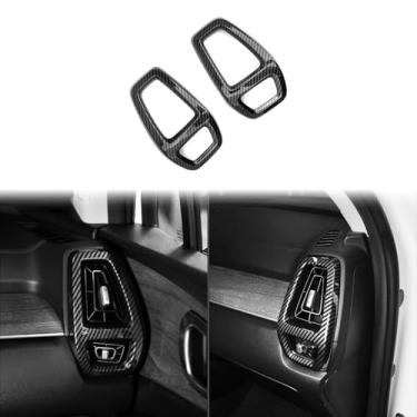 Imagem de JUIVEEL Tampa da moldura da saída de ar do painel central frontal do carro ABS em fibra de carbono compatível com acessórios Kia Sorento MQ4 2021-2023