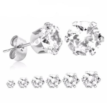 Imagem de Brinco Masculino Redondo de Zircônia - Alto Brilho - PAR - 3mm - Code,