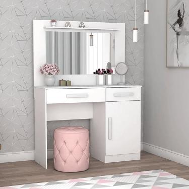 Imagem de Penteadeira Tango C/ Espelho E Sem Led - Branco - Magno Moveis