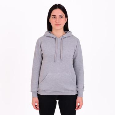Imagem de Moletom Feminino Confortável Canguru Com Capuz Blusa de Frio - A. L. C