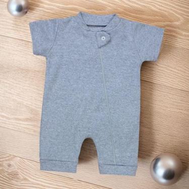 Imagem de Macacão romper mescla para bebê básico - Era Uma Vez, Mescla, 3-6M