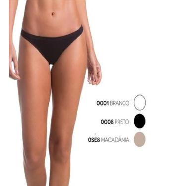Imagem de Kit C/6 Calcinha Tanga Trifil Ref.4403, GG, Preto/Branco/Macadâmia