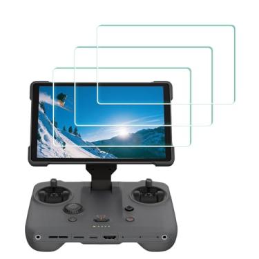 Imagem de ULBTER [Pacote com 3 protetores de tela para controle remoto DJI RC Pro 2 -Mavic 4 Pro, vidro temperado 0,3 mm, dureza 9H, acessório antiarranhões e bolhas