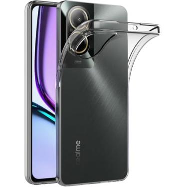 Imagem de Capa para OPPO Realme C67 4G (6,72 polegadas) MaiJin Capa Traseira Transparente de Gel de Borracha TPU Macio