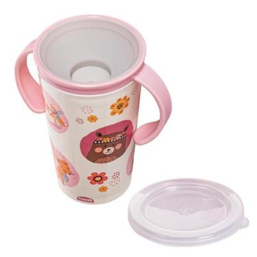 Imagem de Copo Magic 360 Com Alça e Válvula Antivazamento 280ml Plasútil, Raposi