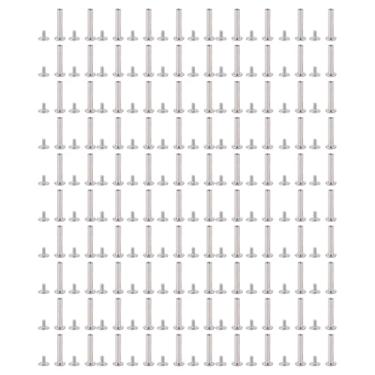 Imagem de Kit Variado de Couro 100S Parafusos, Postes de Encadernação de Livros Rebite de Unha, Garanhão Redondo da Cabeça Redonda de Chicago, Rebite e Parafuso para álbum de Artesanato de