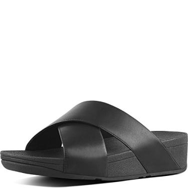 Imagem de Fitflop Sandália feminina Lulu Cross Slide, Preto, 7.5