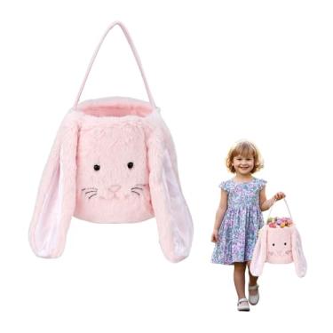 Imagem de NINLEGA Cesta De Páscoa, Cestas De Páscoa De Coelhinho, Cesta De Ovos De Páscoa, Baldes De Páscoa De Pelúcia Para Crianças, Sacolas De Páscoa De Coelho Para Decorações De Páscoa, Presentes De Doces,