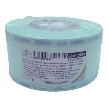 Imagem de Rolo para Esterilização em Autoclave, 8 cm x 100 m, Ideal para Alicates e Instrumentos