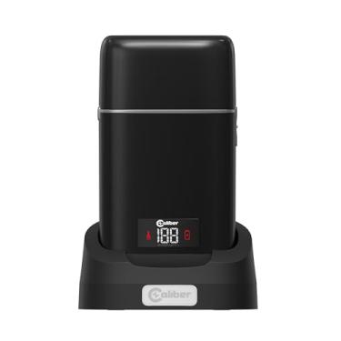 Imagem de Caliber Pro Barbeador Elétrico Masculino Calibre Moab Com Lâmina Tripla, De Metal Visor Digital, Aparador Pelos Faciais Viagem À Prova D'Água E Sem Fio, Recarregável Por Usb Portátil