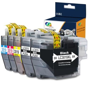 Imagem de OGOUGUAN Peças de reposição para Brother LC3019XXL LC3019XL LC3017xl 3019 3017 cartuchos de tinta para MFC-J5330DW MFC-J6530DW MFC-J6930DW MFC-J6730DW Impressoras jato de tinta, 5 pacotes