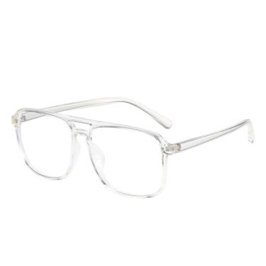 Imagem de Óculos de sol femininos anti-luz azul com armação transparente (3)