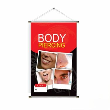 Imagem de Banner pronto Body Piercing BA 056 medida 45x70 cm arte pronta