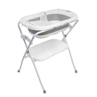 Imagem de Banheira Sicília Duo com Suporte branco e cinza Infanti