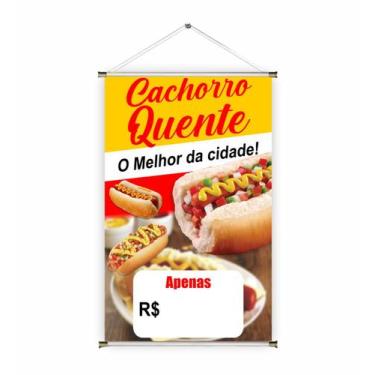 Imagem de Banner pronto Cachorro Quente BA 213 medida 45x70 cm arte pronta