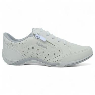 Imagem de Tenis Kolosh Feminino Casual Slip On Ortopedico Ziper Macio, Off, 36
