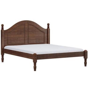 Imagem de Cama Casal Queen De Madeira Maciça Provençal Para Colchão 158x198 Zaha