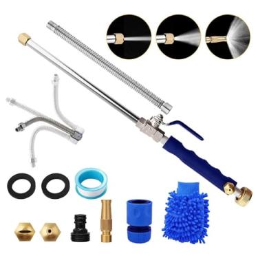 Imagem de Coyoohouse Hydro Jet Varinha de lavagem elétrica de alta pressão, pulverizador de irrigação portátil com extremidade de mangueira universal e bocal de energia de água de hidrojato para calha, pátio