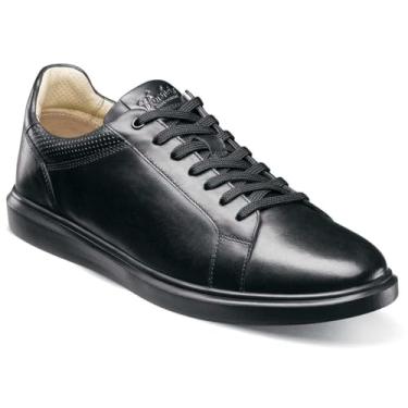 Imagem de Florsheim Tênis social masculino de renda aos dedos, Preto/preto, 11 Wide