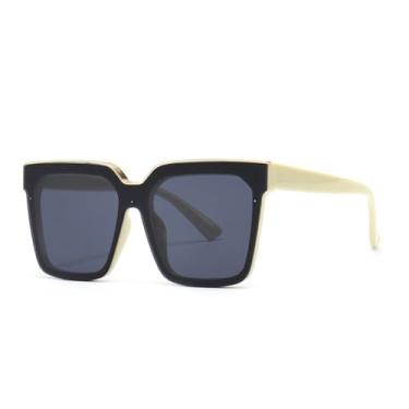 Imagem de Óculos de sol gatinho femininos, armação grande, estiloso, retrô, proteção UV400 (C3)