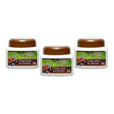 Imagem de Creme para Pernas Castanha da Índia, Tratamento para Varizes e Má Circulação, Kit com 3 Unidades, 240g Cada
