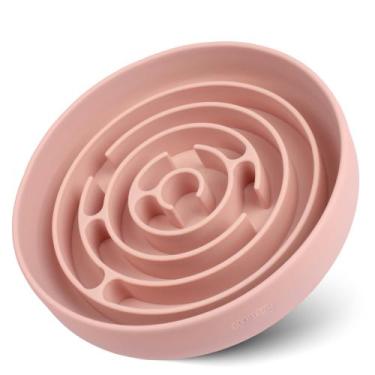 Imagem de Slow Feeder Dog Bowl Coomazy Silicone com ventosas rosa