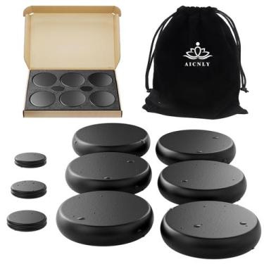 Imagem de Conjunto de massagem com pedras quentes AICNLY, 12 peças para spa e ma