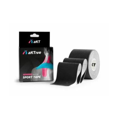 Imagem de Kinesio Tape Aktive Sport Bandagem Elástica Adesiva, Preto
