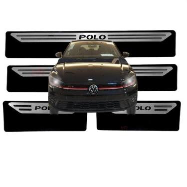 Imagem de Soleira Inox Proteção Porta Polo Gts 2021 2022 2023 2024 - MR DISTRIBU