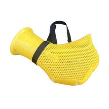 Imagem de oshhni Cesta de pesca Acessórios de pesca Armazenamento de viagem multiuso Suporte para isca de para segurar foices Enguias Peixinhos Lagostins Caranguejos, Amarelo