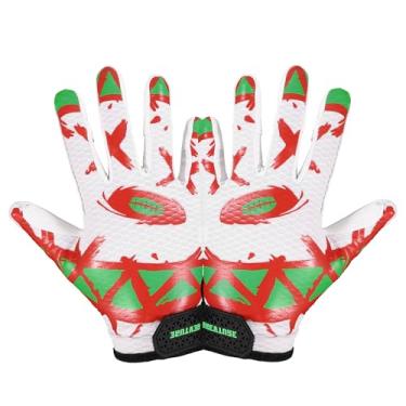 Imagem de AIGEVTURE Luvas de futebol juvenil para meninos e meninas, brancas, vermelhas, GG
