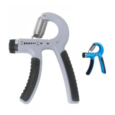 Imagem de Hand Grip Fortalecedor de Mãos e Antebraço Ajustável 10 a 60kg – Exercitador de Força, Punho, Dedos e Pegada – Ideal para Academia, Fisioterapia, Treino Funcional e Reabilitação (CINZA)