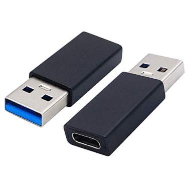 Imagem de AAOTOKK Adaptador tipo C para USB A USB tipo C fêmea para USB macho adaptador OTG para laptops, carregadores portáteis e mais dispositivos de portas USB A, suporta sincronização de dados e