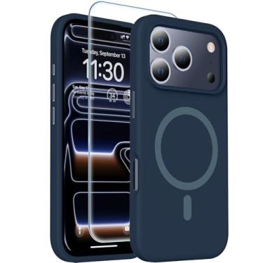 Imagem de toaksi Projetada para 7 Pro Case [forro de microfibra macio antiarranhões] silicone premium com [1 película protetora] capa protetora à prova de choque para homens mulheres meninas 16 cm, azul