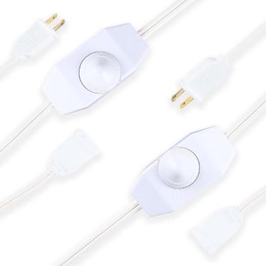Imagem de Leymays Cabo De Extensão Para Interruptor Dimmer Lâmpada, 4 Peças, Plugue Em Dimmer, Controle Rotativo Luzes Reguláveis 150 Watts, Casas Vila Natalina, Luz Sal, 6 Pés