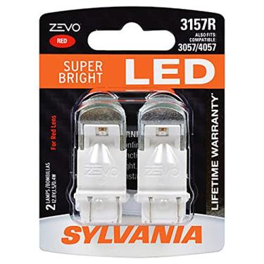 Imagem de SYLVANIA - Lâmpada LED vermelha 3157 ZEVO - Lâmpada LED brilhante, ideal para luzes de parada e traseiras (contém 2 lâmpadas)