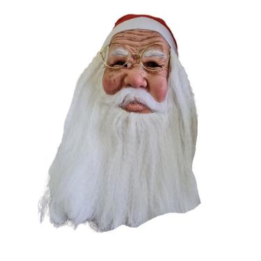 Imagem de Máscara Látex Papai Noel Realista Com Óculos Fantasia Natal