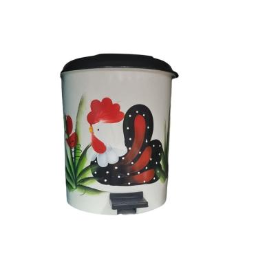 Imagem de Lixeira 15 Litros Com Pedal Estampada Desenhos Para Cozinha