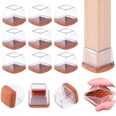 Imagem de Protetores de piso para móveis GAGUIUP 16PCS Caps de feltro de silicon
