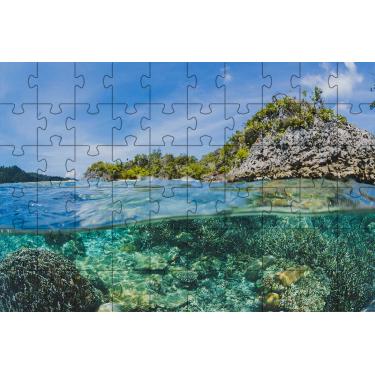 Imagem de Quebra-Cabeça Inclusivo Mares e Oceanos do Mundo de 300 peças