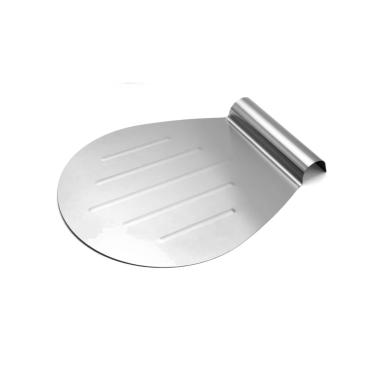 Imagem de Espatula Salva Bolo Placa Aço Inox Base Redonda 33x26cm