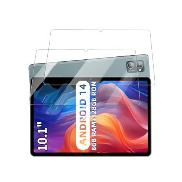 Imagem de Protetor de tela para tablet AISLPC A55 Android 14 de 10,1 polegadas, filme de vidro temperado 9H antiarranhões fácil de instalar, sem bolhas, pacote com 2