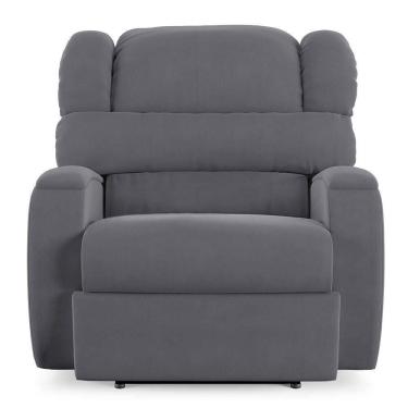 Imagem de Poltrona Do Papai Sala De Cinema Reclinável Manchester Elétrica Massagem Usb Cinza Grafite