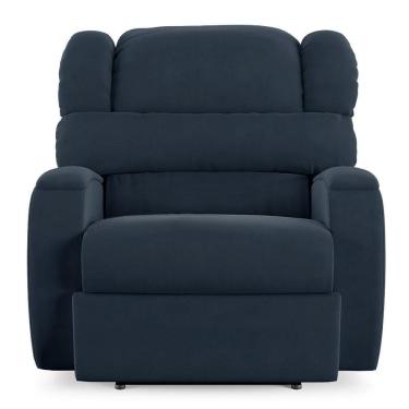 Imagem de Poltrona Do Papai Sala De Cinema Reclinável Manchester Elétrica Massagem Usb Veludo Azul