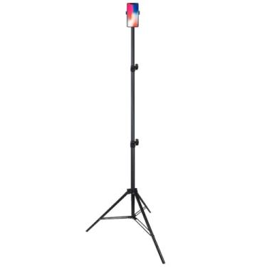 Imagem de Suporte Tripé para Celular - Até 1,80m - Suporte Telescópico de Celular - Tripé Ajustável para 3 Alturas Portátil com Rotação 360° - Base para Celular Profissional 66cm à 1,80m para Gravação e Fotos