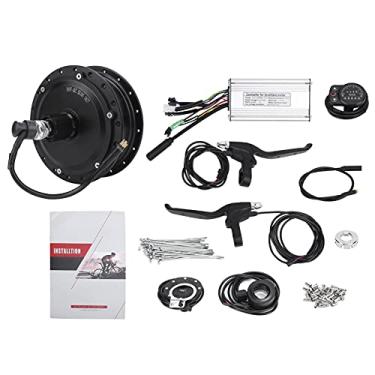 Imagem de Kit de conversão de bicicleta elétrico, roda traseira kit de motor de cubo de bicicleta elétrico DIY durável 36V 500W com medidor de exibição KT-900S para roda de 12G (raios de 20" 12G)