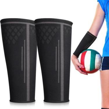 Imagem de Mangas de braço de voleibol TOBWOLF M Size Compression Pretas