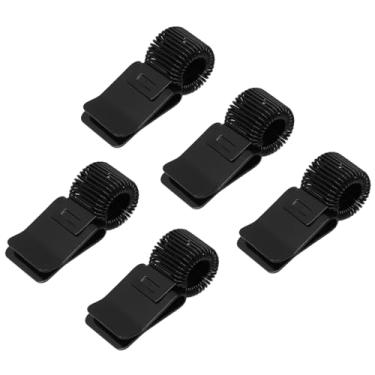 Imagem de Coshar Prancheta para caneta, clipe preto, com suporte de caneta, clipes de lápis, suportes para prancheta, organizador para notebook, prancheta, diários, imagens, 5 peças, preto