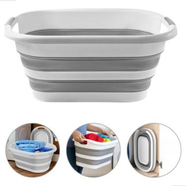 Imagem de Balde Cesto Dobrável Retrátil De Silicone 26l Powermaid